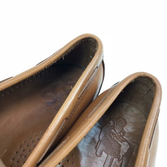 SAS Genuine Brown Loafers Men Narrow Leather 11.5
